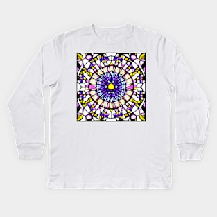 ART Stained Glass Window Kids Long Sleeve T-Shirt